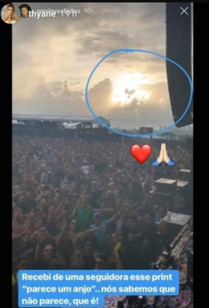 Um anjo? Thyane Dantas divulga foto chocante em show de Wesley Safadão Um anjo? Thyane Dantas divulga foto chocante em show de Wesley Safadão