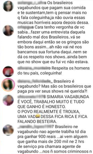 Casada com espanhol, Simaria chama os homens brasileiros de "vagabundos" e é criticada por internautas Casada com espanhol, Simaria chama os homens brasileiros de "vagabundos" e é criticada por internautas
