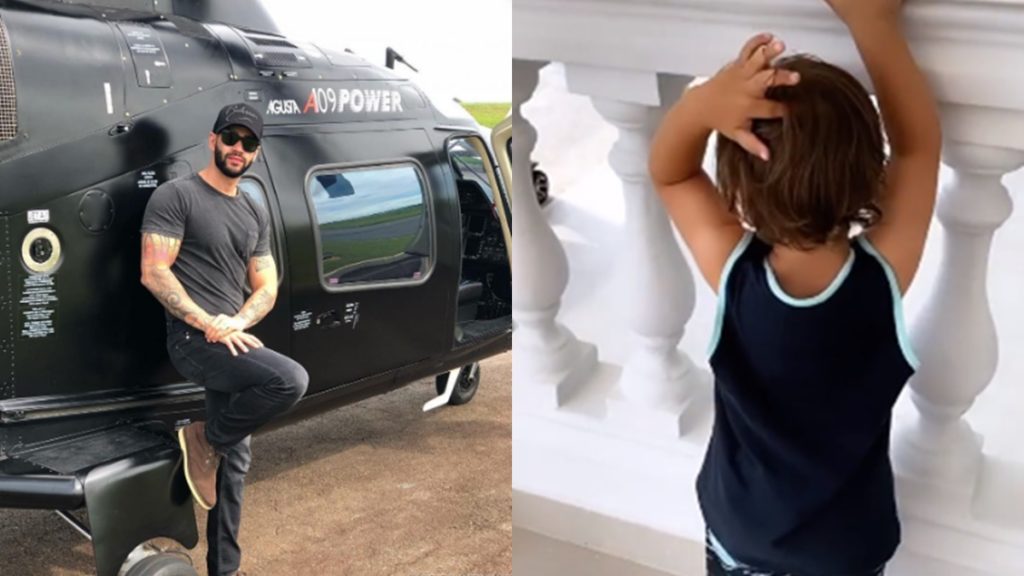 De helicóptero, Gusttavo Lima sai pra trabalhar e filho de 2 anos se despede: "Vai com Deus" De helicóptero, Gusttavo Lima sai pra trabalhar e filho de 2 anos se despede: "Vai com Deus"