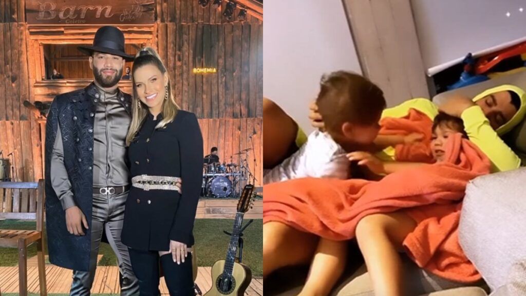 Andressa Suita filma momento fofo de Gusttavo Lima com filhos e comenta: "Grudinhos" Andressa Suita filma momento fofo de Gusttavo Lima com filhos e comenta: "Grudinhos"