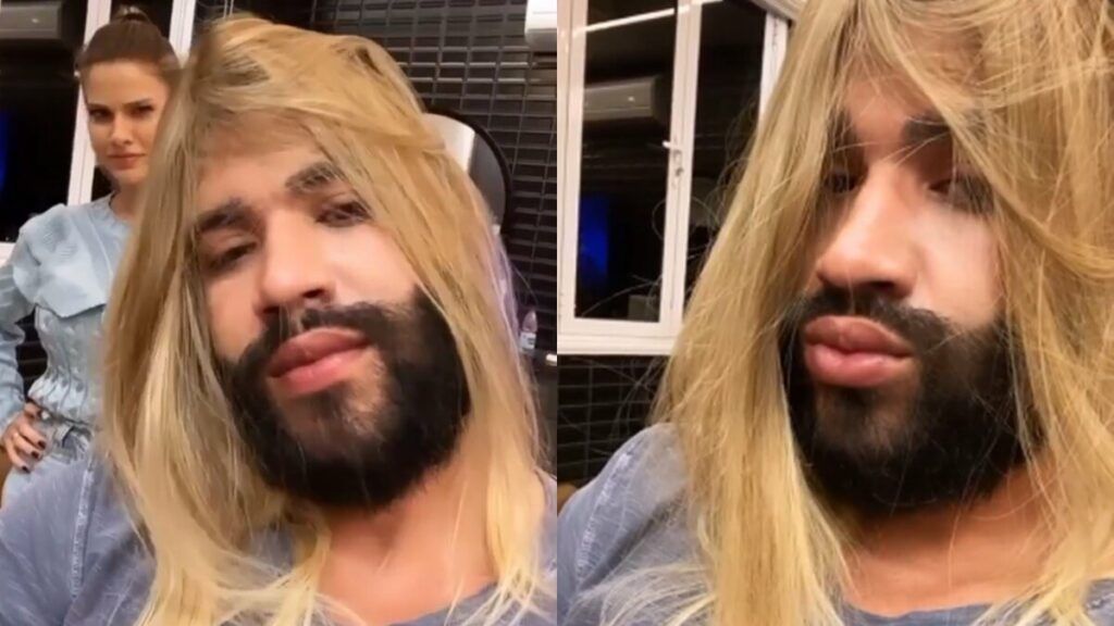 Gusttavo Lima surge de cabelo loiro ao lado da esposa e intriga os fãs Gusttavo Lima surge de cabelo loiro ao lado da esposa e intriga os fãs