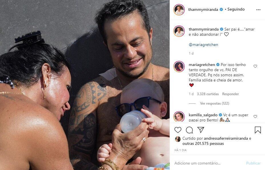 Thammy Miranda define significado de ser pai e emociona: "Amar e não abandonar" Thammy Miranda define significado de ser pai e emociona: "Amar e não abandonar"
