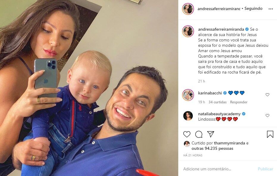 Andressa Ferreira reúne família em foto e desabafa após críticas ao marido, Thammy Miranda Andressa Ferreira reúne família em foto e desabafa após críticas ao marido, Thammy Miranda