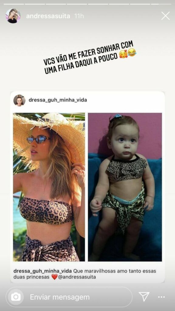 Andressa Suita fala em ter uma filha com Gusttavo Lima: "Vão me fazer sonhar" Andressa Suita fala em ter uma filha com Gusttavo Lima: "Vão me fazer sonhar"