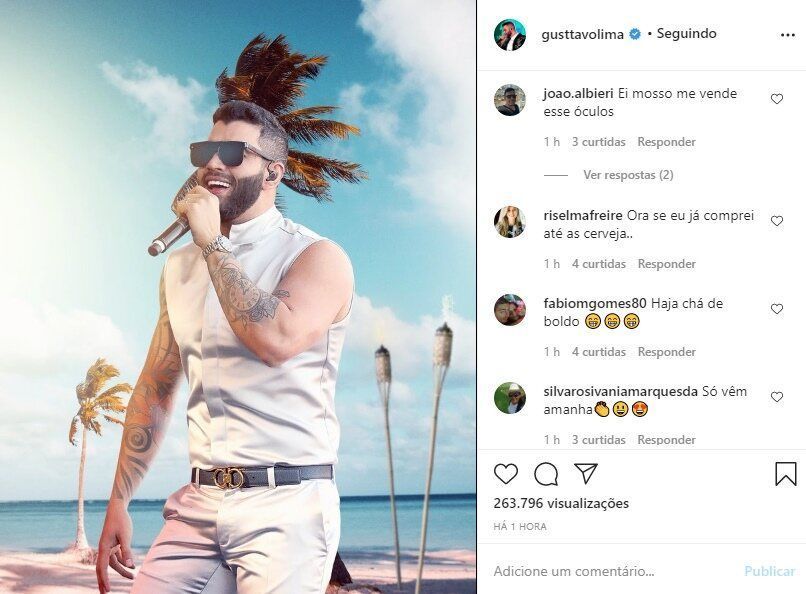 Gusttavo Lima questiona os fãs sobre ansiedade para live show e seguidora revela: "Já comprei até a cerveja" Gusttavo Lima questiona os fãs sobre ansiedade para live show e seguidora revela: "Já comprei até a cerveja"