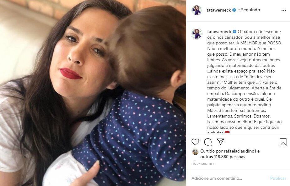 Tatá Werneck desabafa após julgamentos a criação da sua filha: "Sou a melhor mãe que posso ser" Tatá Werneck desabafa após julgamentos a criação da sua filha: "Sou a melhor mãe que posso ser"