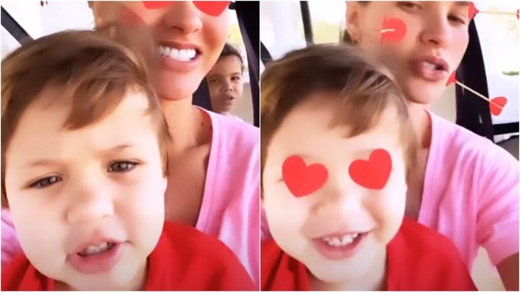 Andressa Suita canta com os filhos e a sobrinha durante passeio de carro na fazenda em Goiânia Andressa Suita canta com os filhos e a sobrinha durante passeio de carro na fazenda em Goiânia
