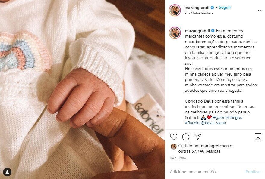 Marcelo Zangrandi mostra primeiro momento com o filho recém-nascido e faz relato emocionante Marcelo Zangrandi mostra primeiro momento com o filho recém-nascido e faz relato emocionante