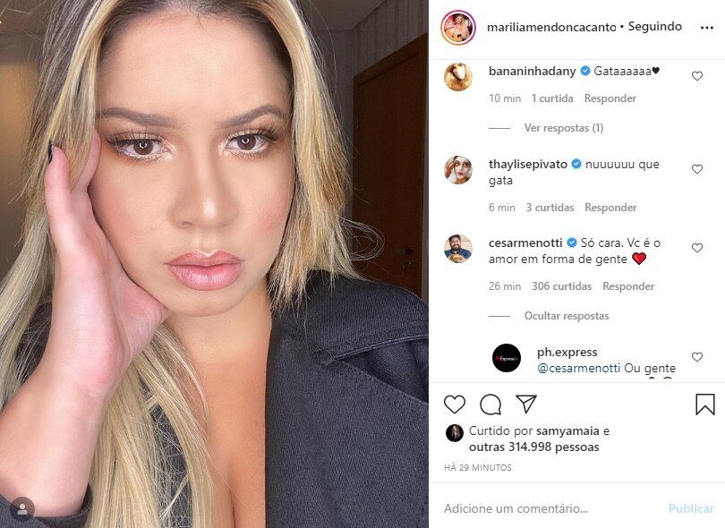 Marília Mendonça diz que tem 'cara de mau' e Cesar Menotti discorda: "Amor em forma de gente" Marília Mendonça diz que tem 'cara de mau' e Cesar Menotti discorda: "Amor em forma de gente"