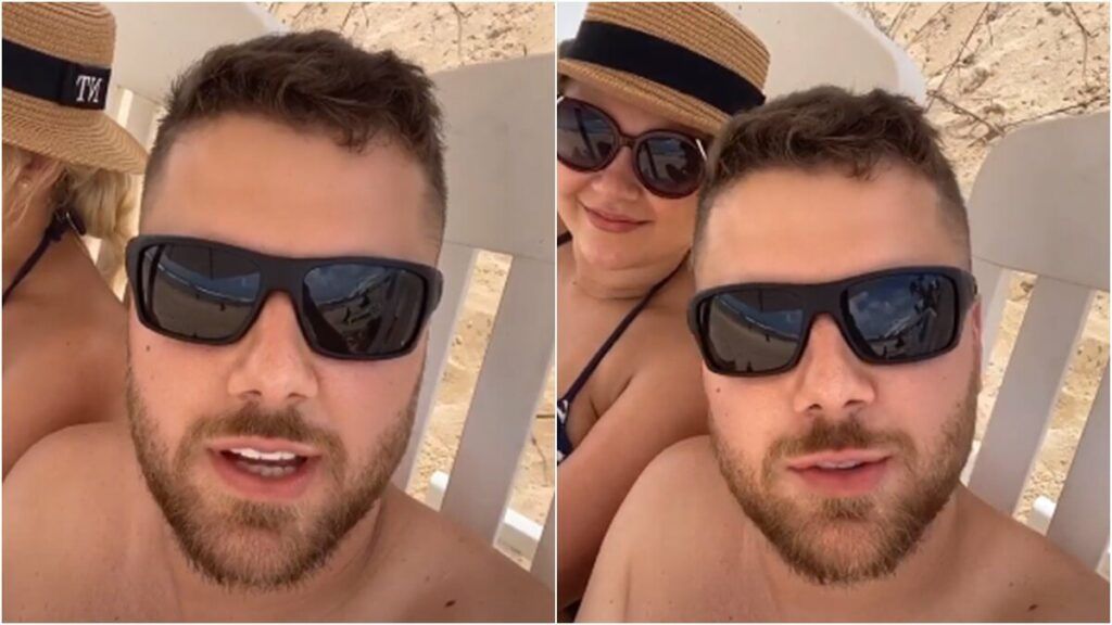 Zé Neto se pronuncia após ser alvo de piadas na sua foto de sunga: "Tô ficando constrangido" Zé Neto se pronuncia após ser alvo de piadas na sua foto de sunga: "Tô ficando constrangido"