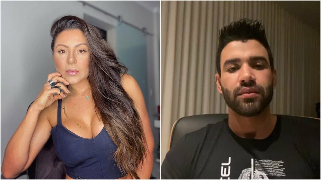 Esposa de Thammy Miranda se revolta com discurso de Gusttavo Lima: "Ele tá lendo esse texto" Esposa de Thammy Miranda se revolta com discurso de Gusttavo Lima: "Ele tá lendo esse texto"