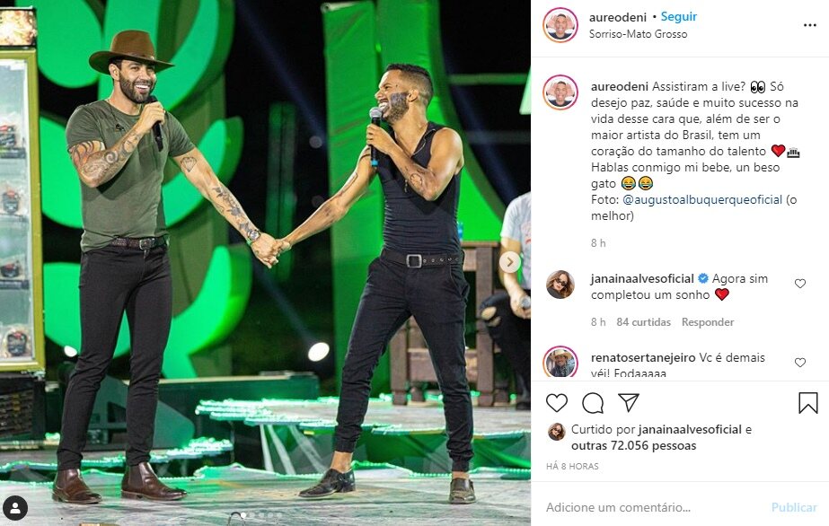Após live, sósia de Gusttavo Lima rasga elogios ao sertanejo: "Coração do tamanho do talento" Após live, sósia de Gusttavo Lima rasga elogios ao sertanejo: "Coração do tamanho do talento"