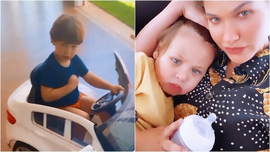 Andressa Suita mostra o primogênito em 'carro de luxo' enquanto dança com o caçula Andressa Suita mostra o primogênito em 'carro de luxo' enquanto dança com o caçula
