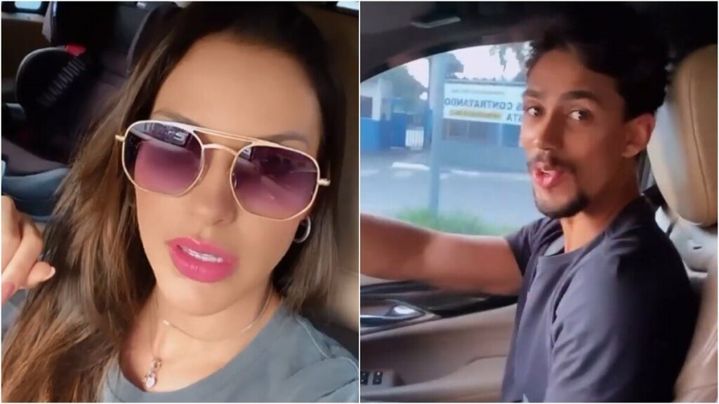 No carro, Andressa Suita mostra o motorista e manda recado para Gusttavo Lima: "Alerta boy magia" No carro, Andressa Suita mostra o motorista e manda recado para Gusttavo Lima: "Alerta boy magia"