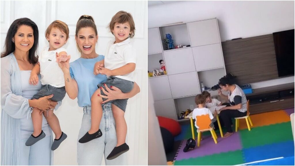 Andressa Suita mostra os filhos brincando com avó e revela: "Eles amam quando a vovó chega" Andressa Suita mostra os filhos brincando com avó e revela: "Eles amam quando a vovó chega"