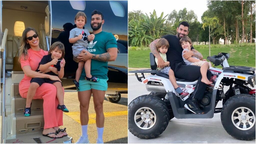 Andressa Suita se derrete em foto de Gusttavo Lima com os filhos: "Riquezas" Andressa Suita se derrete em foto de Gusttavo Lima com os filhos: "Riquezas"
