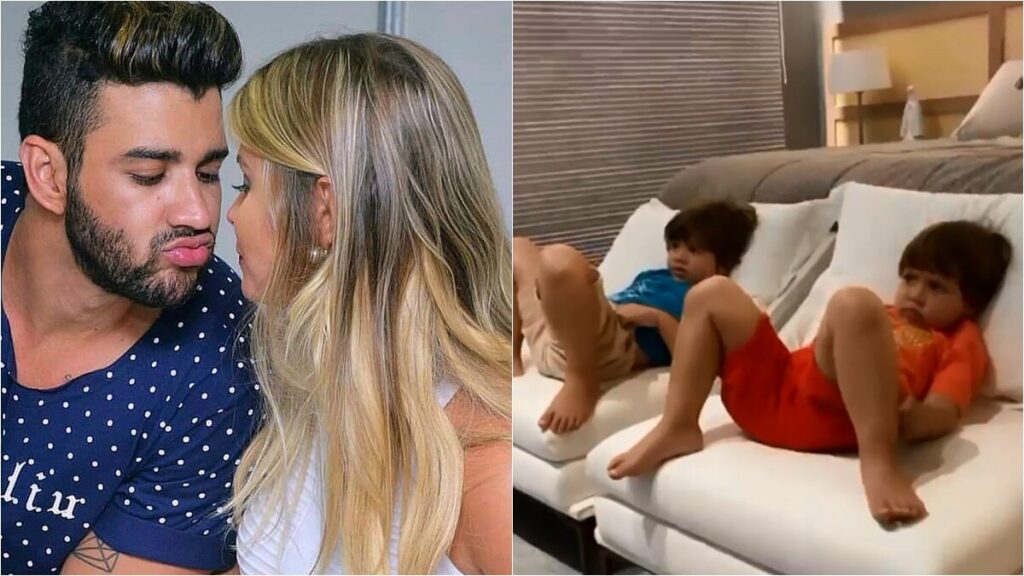 Andressa Suita mostra os filhos assistindo a live de Gusttavo Lima no Mato Grosso Andressa Suita mostra os filhos assistindo a live de Gusttavo Lima no Mato Grosso