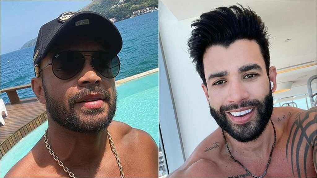 Thiago Brava faz montagem com foto de Gusttavo Lima em iate em Angra dos Reis Thiago Brava faz montagem com foto de Gusttavo Lima em iate em Angra dos Reis
