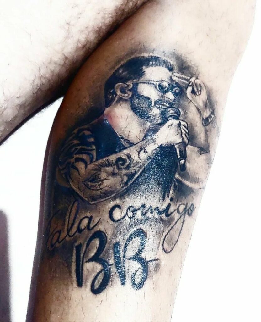 Fã do ES tatua rosto de Gusttavo Lima na perna e diz que sonha em conhecer o cantor  