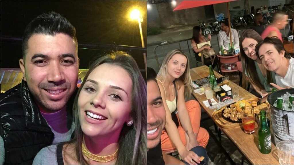 Irmão de Gusttavo Lima, Luciano vai a bar com esposa e amigos em Belo Horizonte - MG  