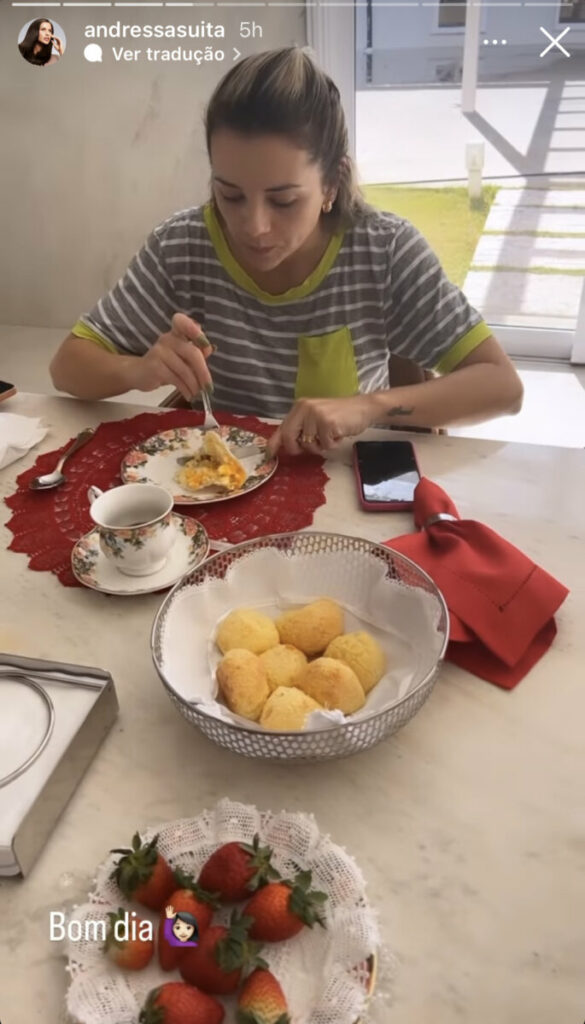 Andressa Suita faz vídeo do filho caçula comendo ovo e banana: 'Dieta'  
