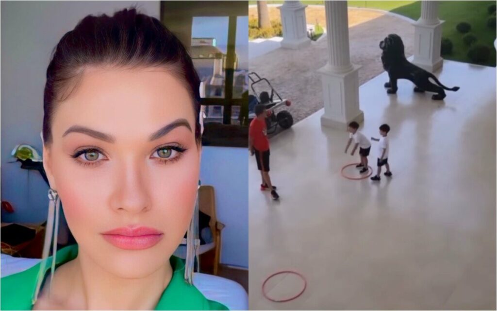 Andressa Suita faz vídeos de brincadeira dos filhos na Fazenda: 'Queimando calorias' Andressa Suita faz vídeos de brincadeira dos filhos na Fazenda: 'Queimando calorias'