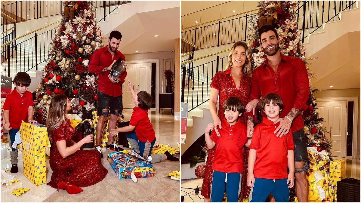 Andressa Suita e Gusttavo Lima passam o Natal com os filhos em mansão - F5  NOTICIA